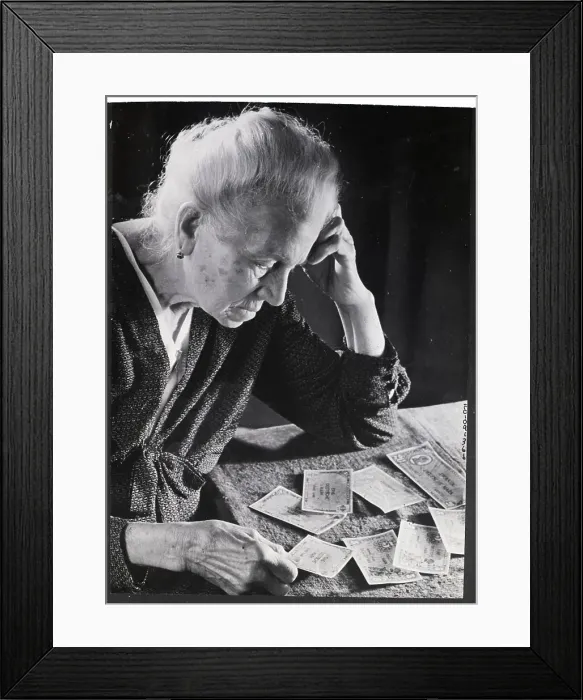 Framed Print : German Housewife During Currency Change Framed Print : German Housewife During Currency Change