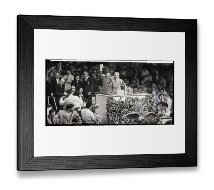 Framed Print : Joseph Martin And Dwight Green At Podium Framed Print : Joseph Martin And Dwight Green At Podium