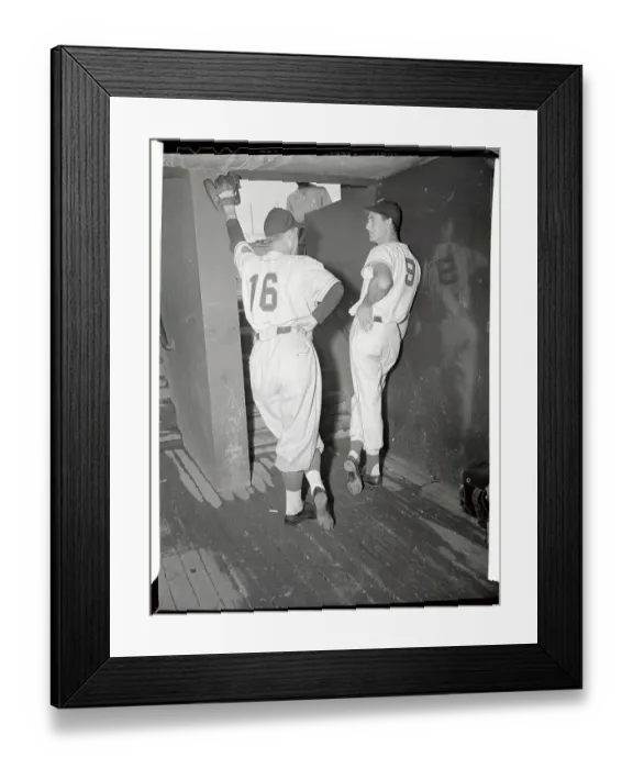 Framed Print : Ted Williams and Ted Lyons Talking in Passageway Framed Print : Ted Williams and Ted Lyons Talking in Passageway