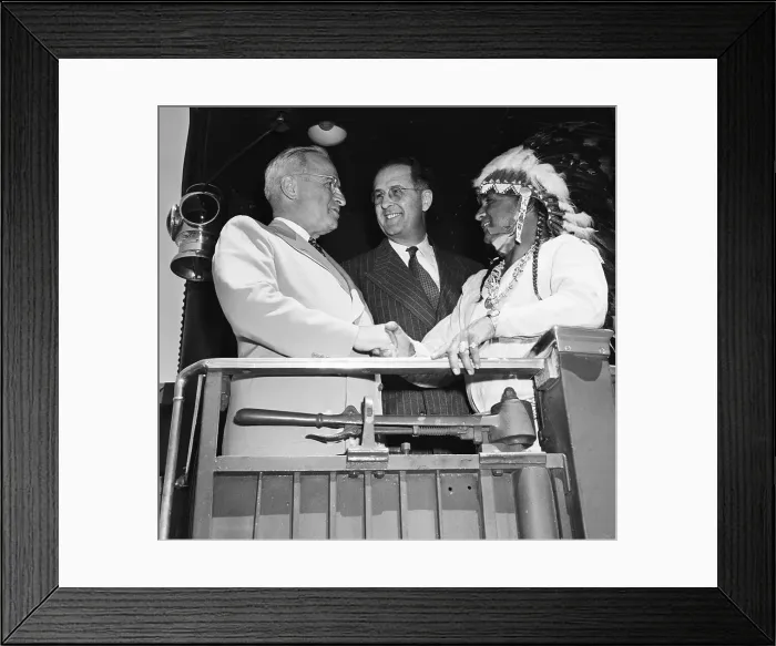 Framed Print : Truman Shaking Hands with Navajo Chief