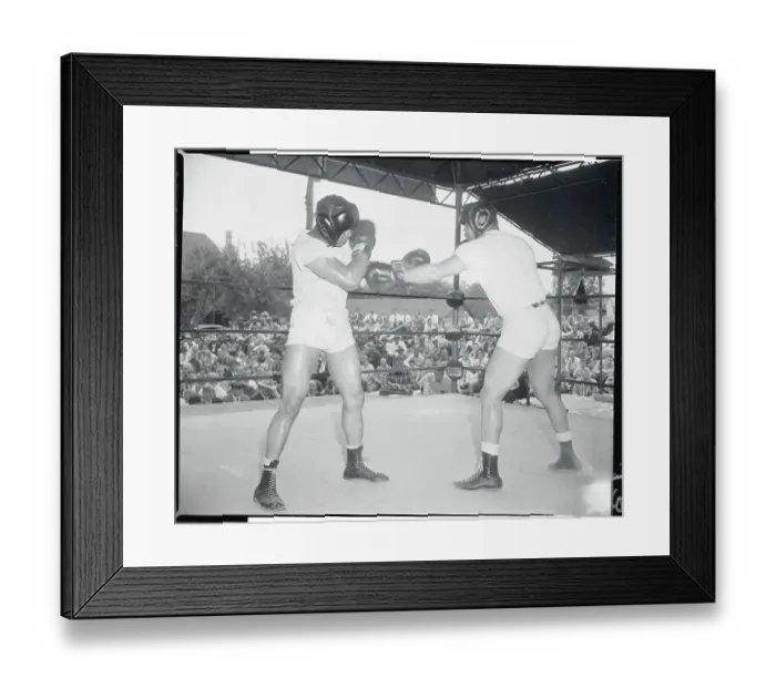 Framed Print : Joe Louis and Dick Hagen Sparring Framed Print : Joe Louis and Dick Hagen Sparring
