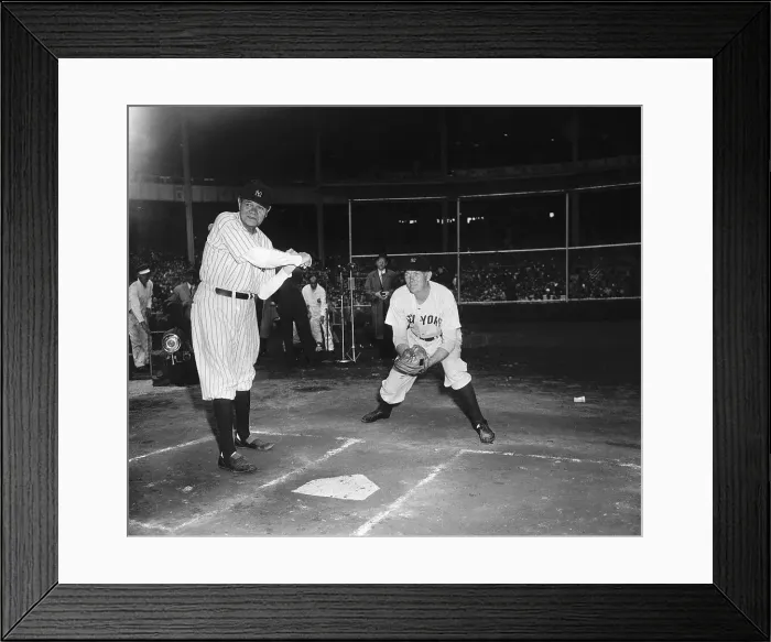 Framed Print : Babe Ruth Swinging His Bat Framed Print : Babe Ruth Swinging His Bat