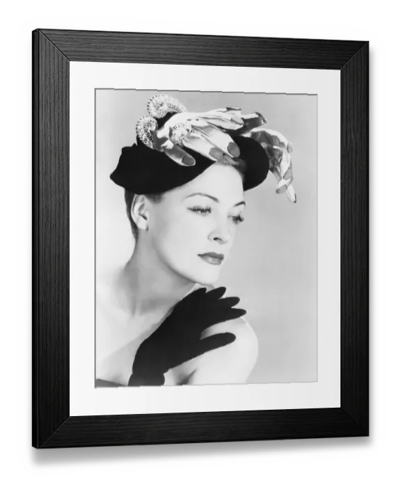 Framed Print : Model Wearing Barthet's Hands of Fate Hat Framed Print : Model Wearing Barthet's Hands of Fate Hat