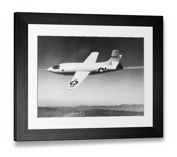 Framed Print : Rocket Driven Plane In Flight