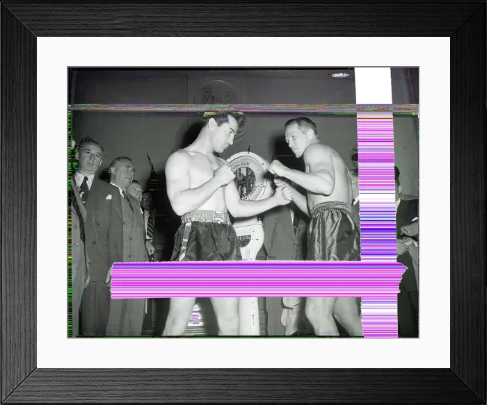 Framed Print : Tony Zale And Graziano Weigh-In Framed Print : Tony Zale And Graziano Weigh-In