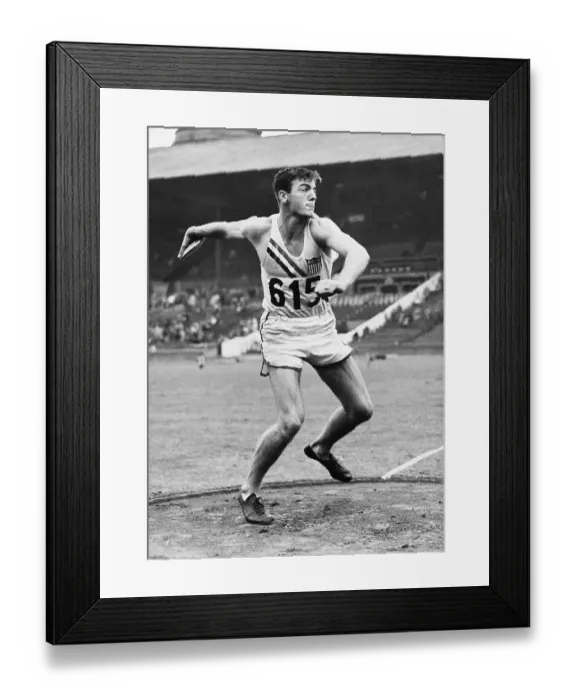 Framed Print : Bob Mathias Throwing Discus
