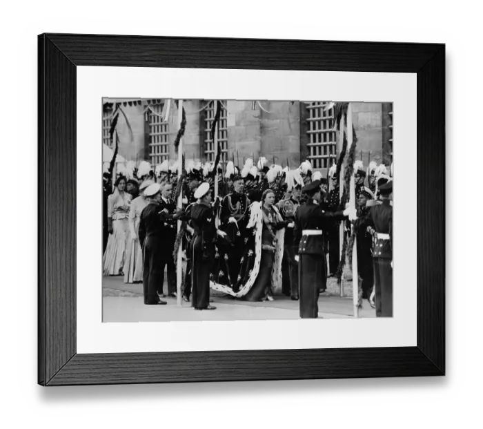 Framed Print : New Queen Juliana and Prince Bernhard During Ceremonial Framed Print : New Queen Juliana and Prince Bernhard During Ceremonial