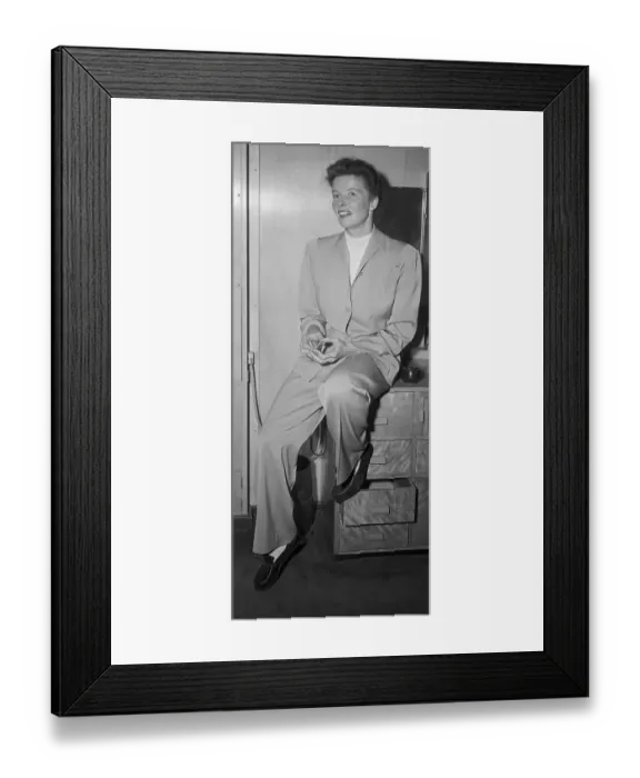 Framed Print : Katharine Hepburn During Interview Framed Print : Katharine Hepburn During Interview