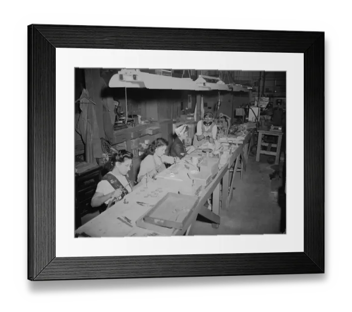 Framed Print : Women Assembling Jewelry Framed Print : Women Assembling Jewelry