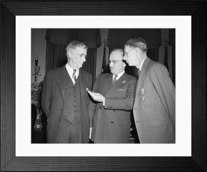 Framed Print : Truman Presenting Medal to Atomic Scientists Framed Print : Truman Presenting Medal to Atomic Scientists