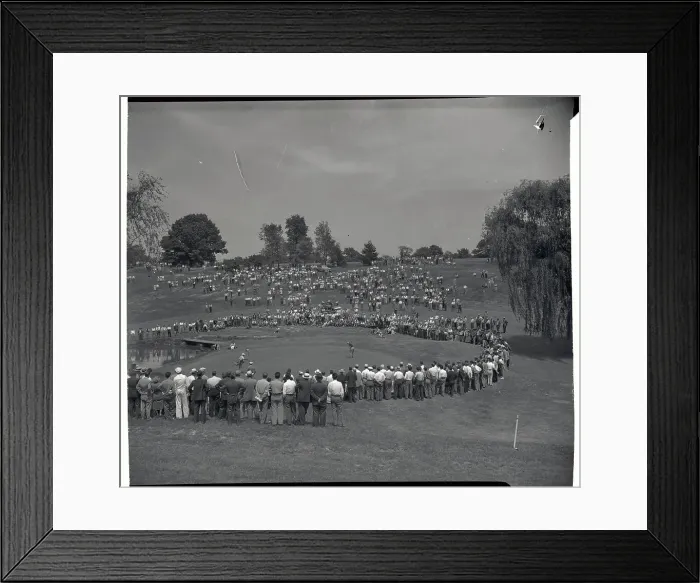 Framed Print : Mike Turnesa Putting During Tournament Framed Print : Mike Turnesa Putting During Tournament