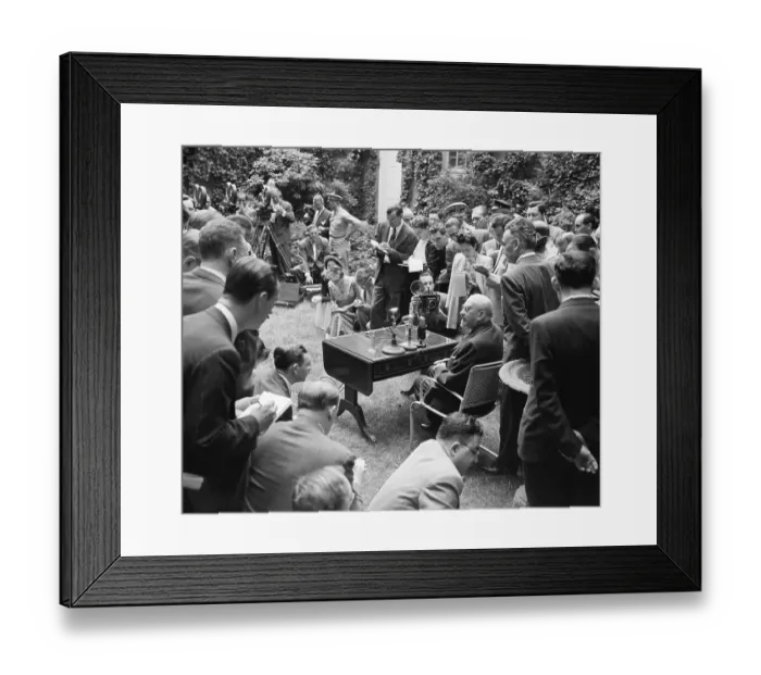 Framed Print : Provisional President of Israel Chaim Weizmann at a Press Conference Framed Print : Provisional President of Israel Chaim Weizmann at a Press Conference