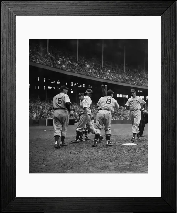 Framed Print : Joe DiMaggio Crossing the Plate Framed Print : Joe DiMaggio Crossing the Plate