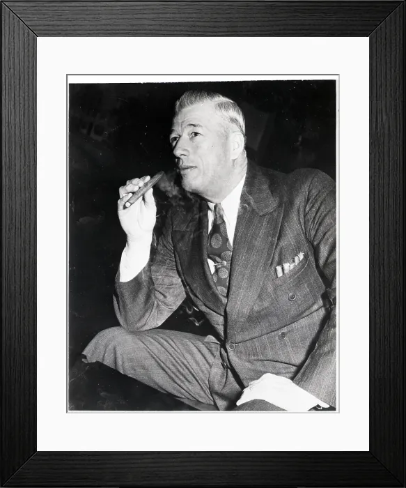 Framed Print : Lefty Grove In Suit, Smoking Cigar Framed Print : Lefty Grove In Suit, Smoking Cigar