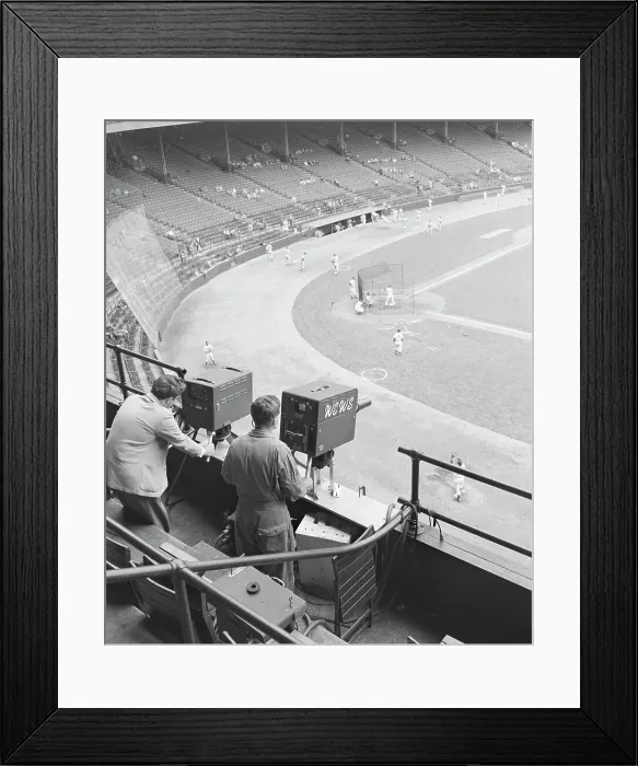 Framed Print : First Baseball Game On Television