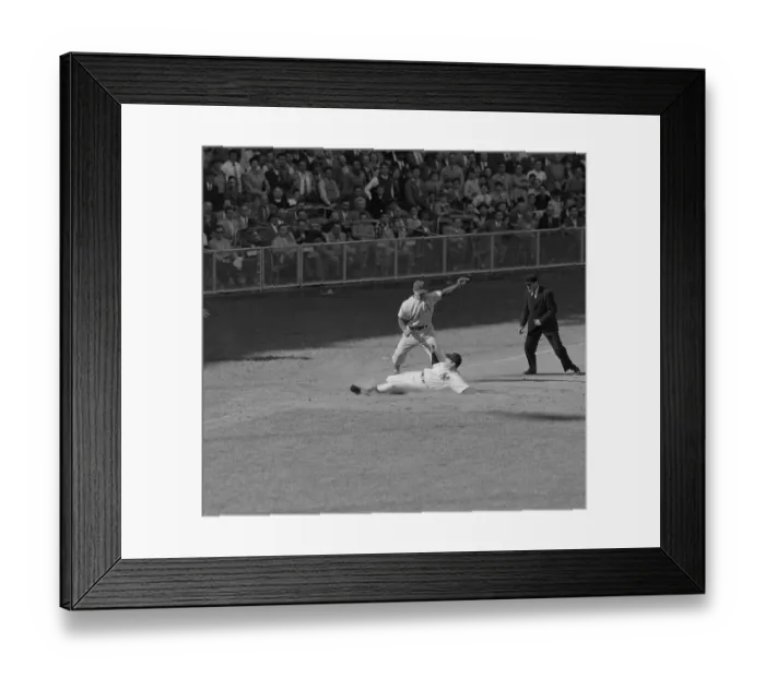 Framed Print : DiMaggio Sliding into Third Framed Print : DiMaggio Sliding into Third