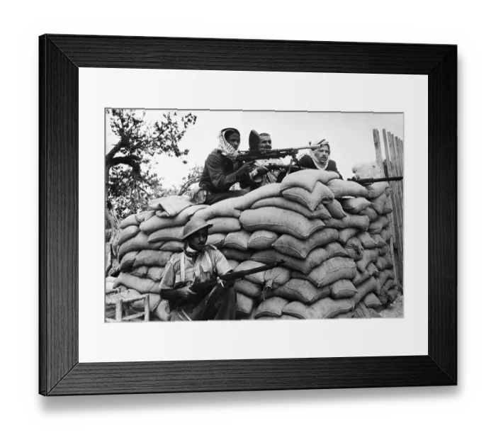 Framed Print : Arab Marksmen with Machine Guns Framed Print : Arab Marksmen with Machine Guns