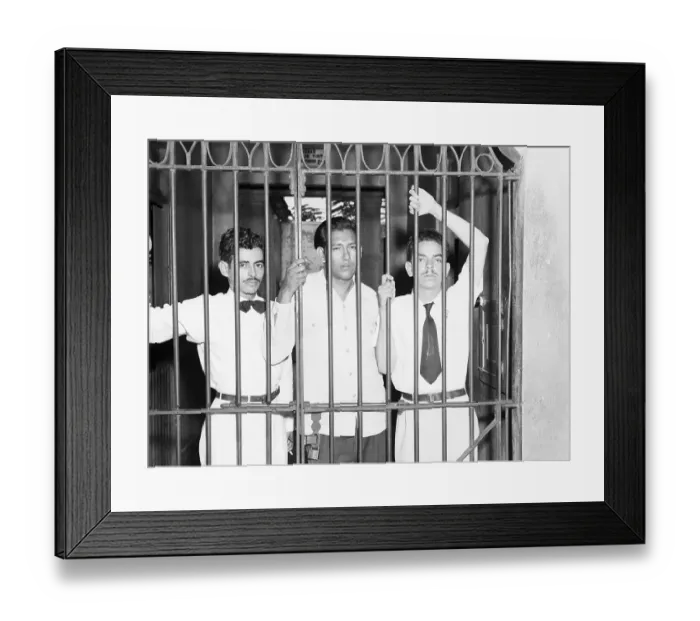 Framed Print : Puerto Rican Students Behind Bars Framed Print : Puerto Rican Students Behind Bars