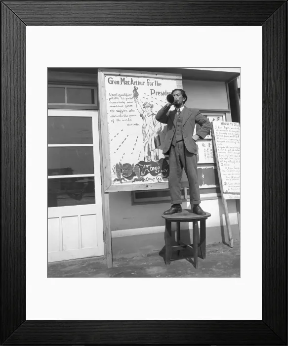 Framed Print : MacArthur for President Supporter Framed Print : MacArthur for President Supporter