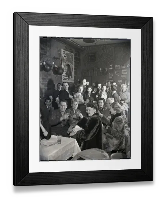 Framed Print : Sgt. Toasts His Wife At La Boule Noire Framed Print : Sgt. Toasts His Wife At La Boule Noire
