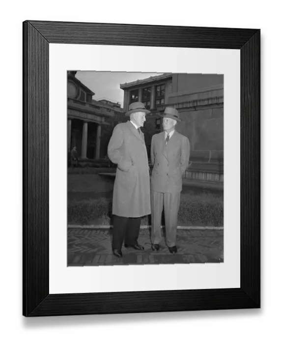 Framed Print : Thomas J. Watson Sr. and Dwight Eisenhower Standing on Street Framed Print : Thomas J. Watson Sr. and Dwight Eisenhower Standing on Street