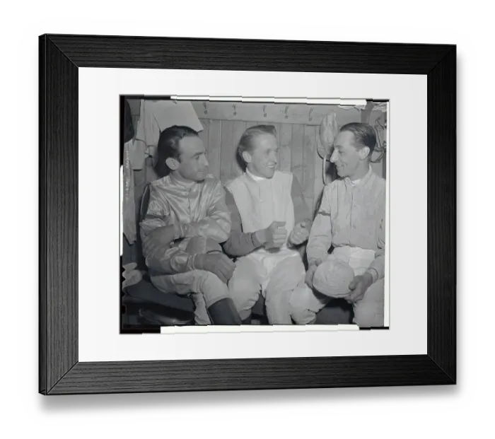 Framed Print : Jockeys Conversing Together Framed Print : Jockeys Conversing Together