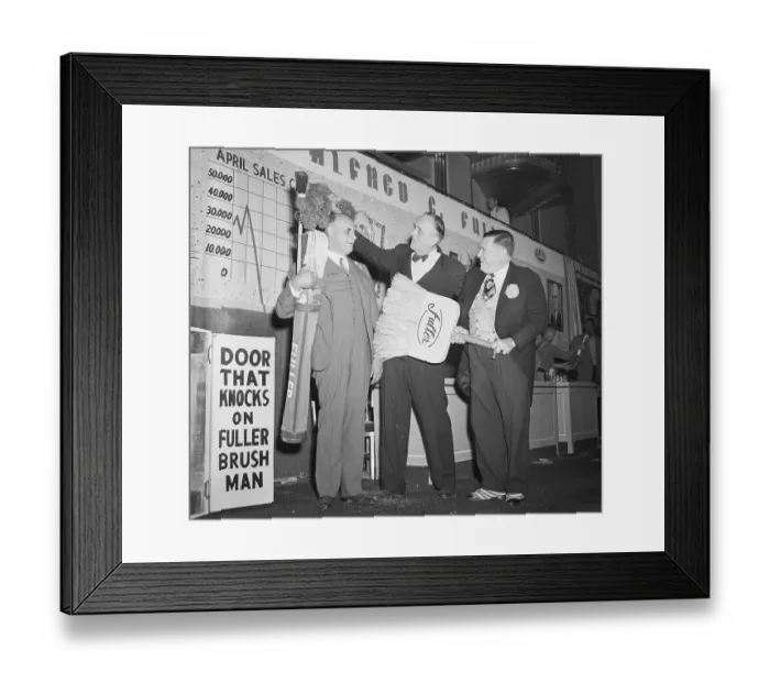 Framed Print : Alfred Fuller Holding a Brush
