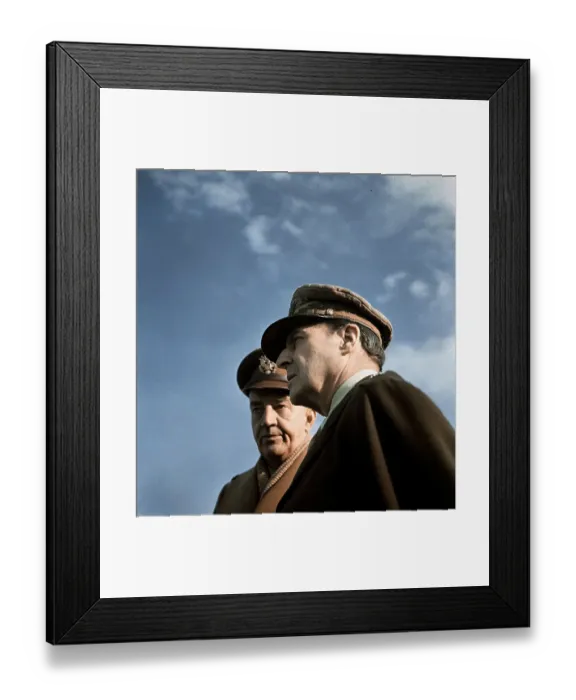 Framed Print : Generals MacArthur and Eichelberger Framed Print : Generals MacArthur and Eichelberger
