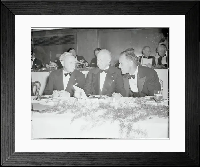 Framed Print : Talking at Fund Dinner Framed Print : Talking at Fund Dinner
