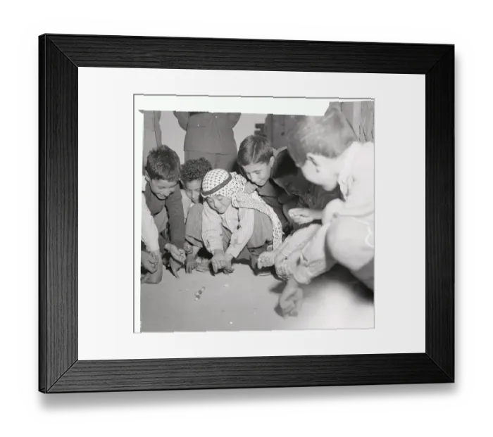 Framed Print : Arab Boys Playing Marbles Framed Print : Arab Boys Playing Marbles