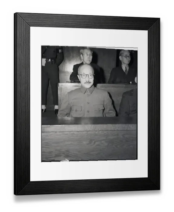 Framed Print : Hideki Tojo At War Tribunal