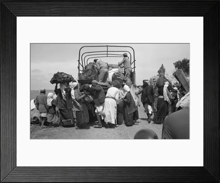 Framed Print : Arab Villagers Evacuating Homes Framed Print : Arab Villagers Evacuating Homes