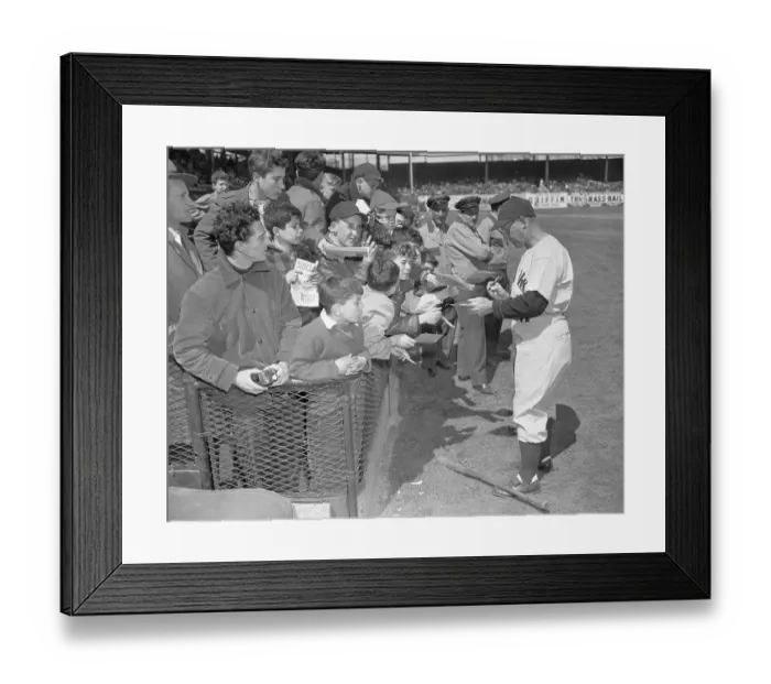 Framed Print : Charlie Dressen Signing Autographs Framed Print : Charlie Dressen Signing Autographs