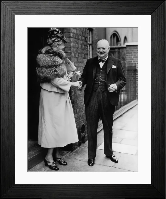 Framed Print : Winston Churchill and Eleanor Roosevelt
