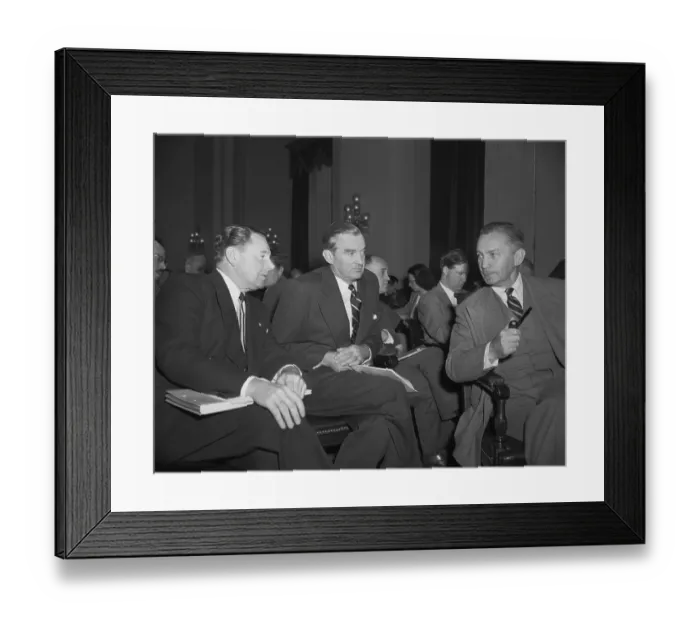 Framed Print : James Forrestal Speaking with Colleagues Framed Print : James Forrestal Speaking with Colleagues
