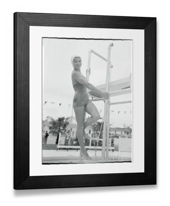 Framed Print : Star Swimmer Vicky Draves Framed Print : Star Swimmer Vicky Draves