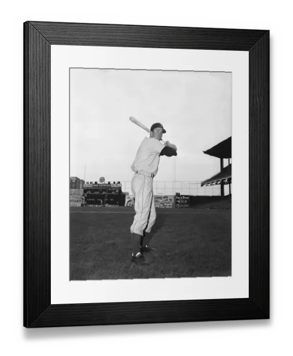 Framed Print : Brooklyn Dodgers Player Duke Snider Holding Baseball Bat Framed Print : Brooklyn Dodgers Player Duke Snider Holding Baseball Bat