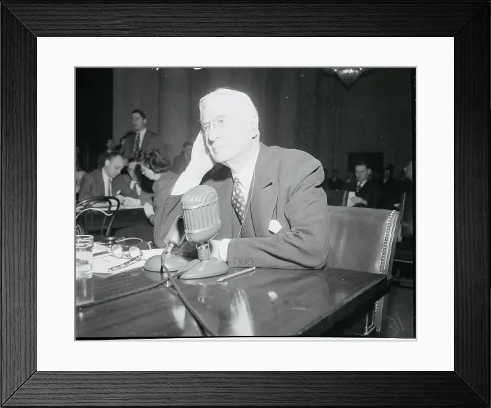 Framed Print : Bernard Baruch Testifying Framed Print : Bernard Baruch Testifying
