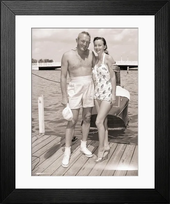 Framed Print : Tommy Dorsey and Jane New on Honeymoon Framed Print : Tommy Dorsey and Jane New on Honeymoon
