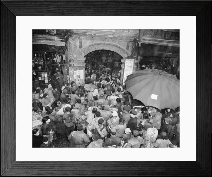 Framed Print : Officer Surrounded By Destitutes