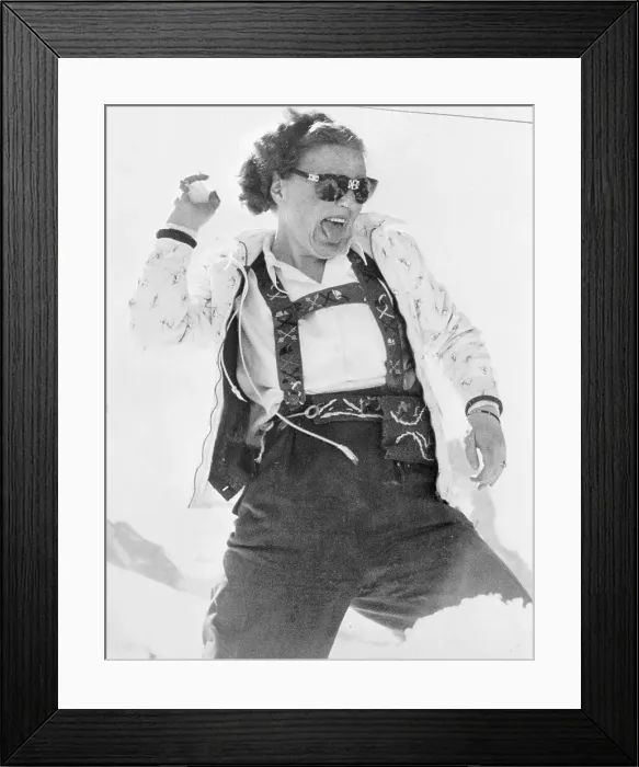 Framed Print : Princess Juliana Skiing Framed Print : Princess Juliana Skiing