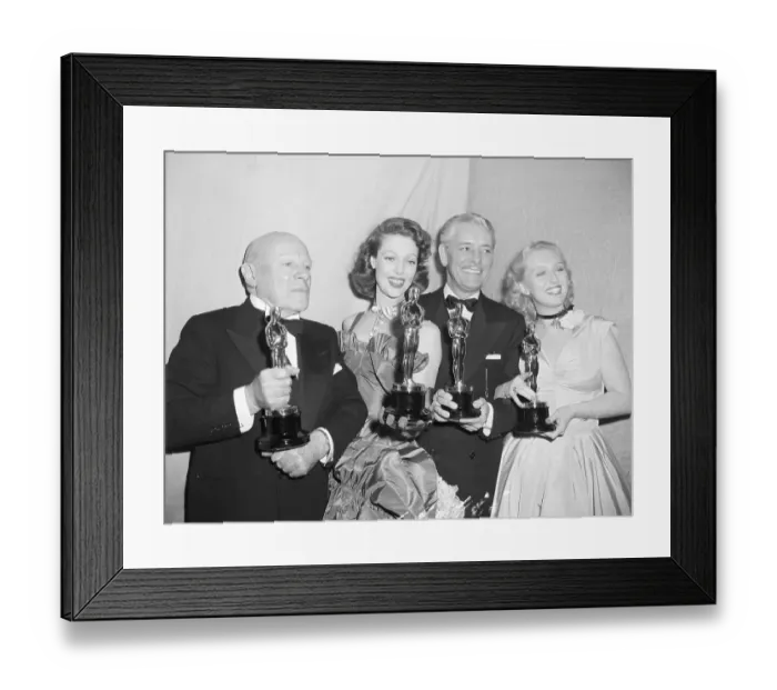Framed Print : Academy Award Winners Gwenn, Young, Colman, Holm Framed Print : Academy Award Winners Gwenn, Young, Colman, Holm