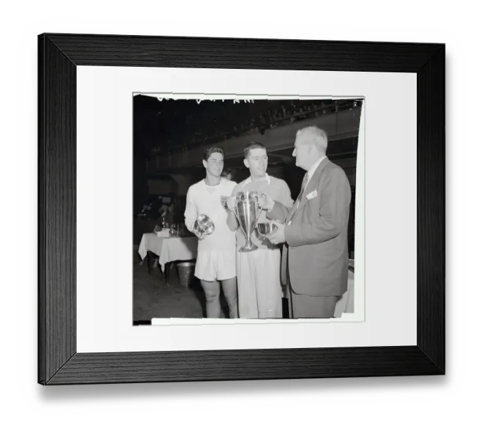 Framed Print : Billy Talbert Receiving Winners Trophy