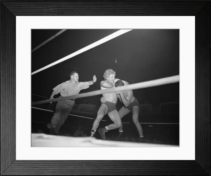 Framed Print : George Wrestling Harshly Framed Print : George Wrestling Harshly