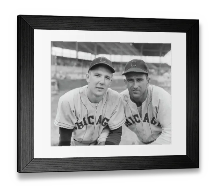 Framed Print : White Sox Infielders Casimir Michaels and Luke Appling