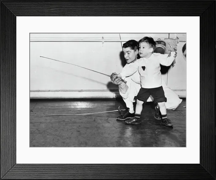 Framed Print : Fencing Family
