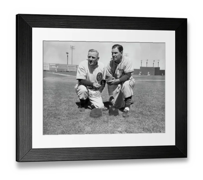 Framed Print : Casey Stengel with Mel Ott