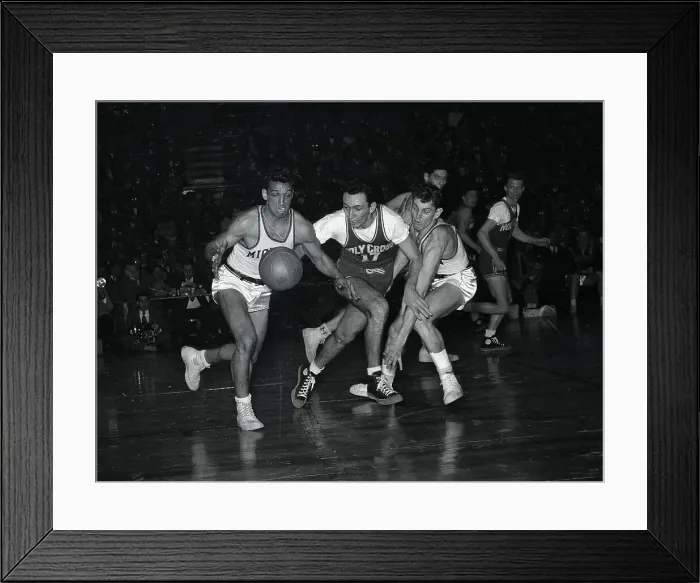 Framed Print : Bob Cousy During College Basketball Days Framed Print : Bob Cousy During College Basketball Days