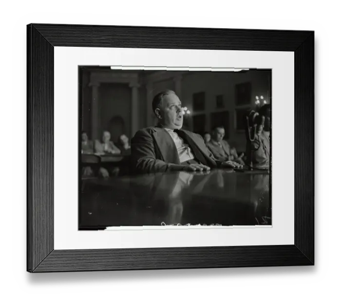 Framed Print : Whittaker Chambers as a Witness in Hearing Framed Print : Whittaker Chambers as a Witness in Hearing