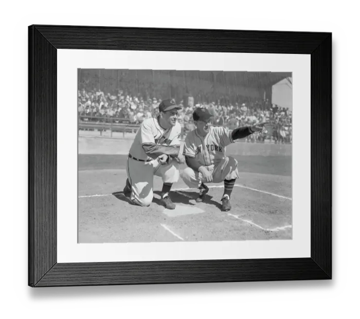 Framed Print : Lou Boudreau and Mel Ott at Spring Training Framed Print : Lou Boudreau and Mel Ott at Spring Training